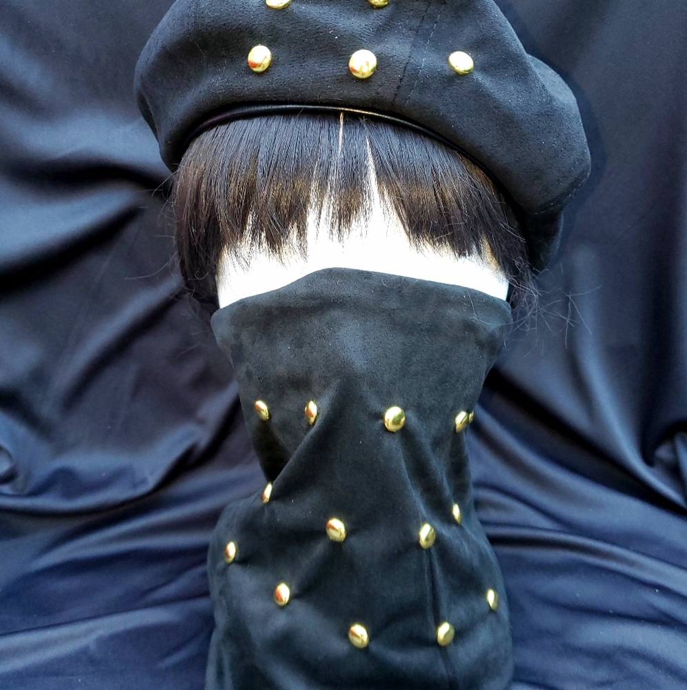 Suede Gaiter facemask with Studds